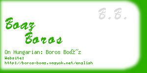 boaz boros business card
